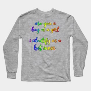 Hot mess rainbow Long Sleeve T-Shirt